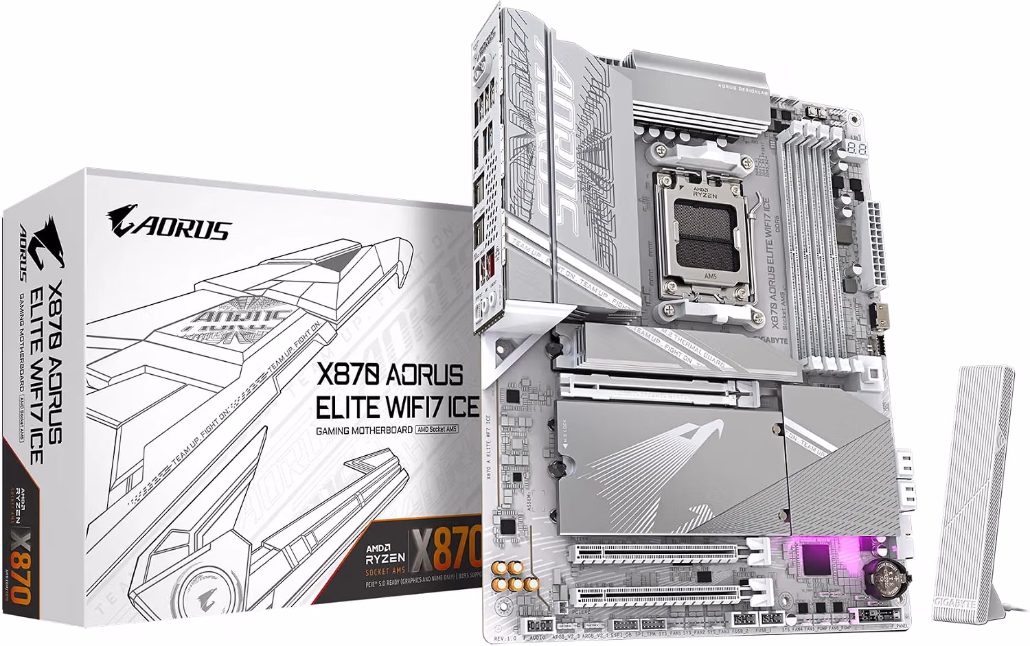 GIGABYTE X870 AORUS Elite WIFI7 ICE AMD AM5 LGA 1718 Placa base